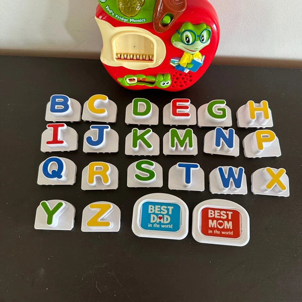 TESTED LeapFrog Tad's Fridge Phonics Magnetic Letter Set Alphabet Toy Missing6